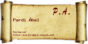 Pardi Ábel névjegykártya
